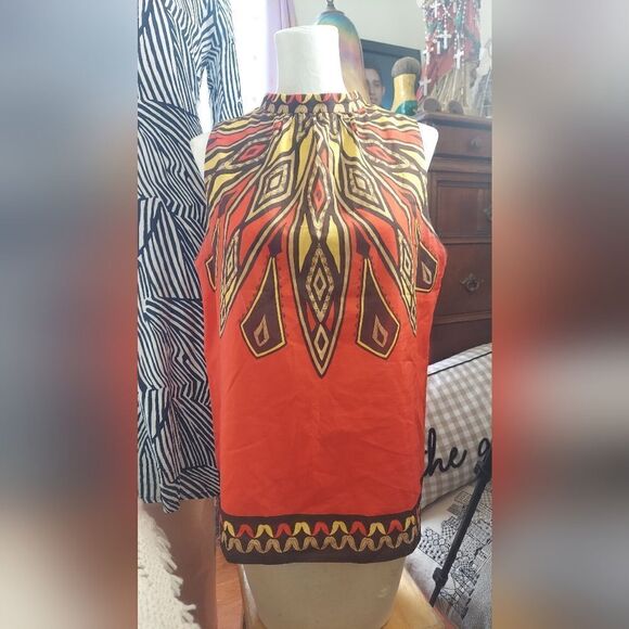 Jones New York Signature Petite Boho Silk /Cotton Blouse Size PL - Picture 5 of 9